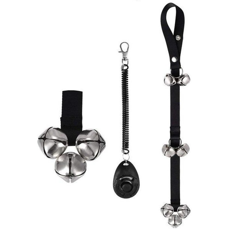 Sonnette Réglable Pour Chien - Apprenez À Votre Animal À Signaler Ses Besoins Avec 3 Cloches Puissantes Et Un Clicker D'entraînement Inclus