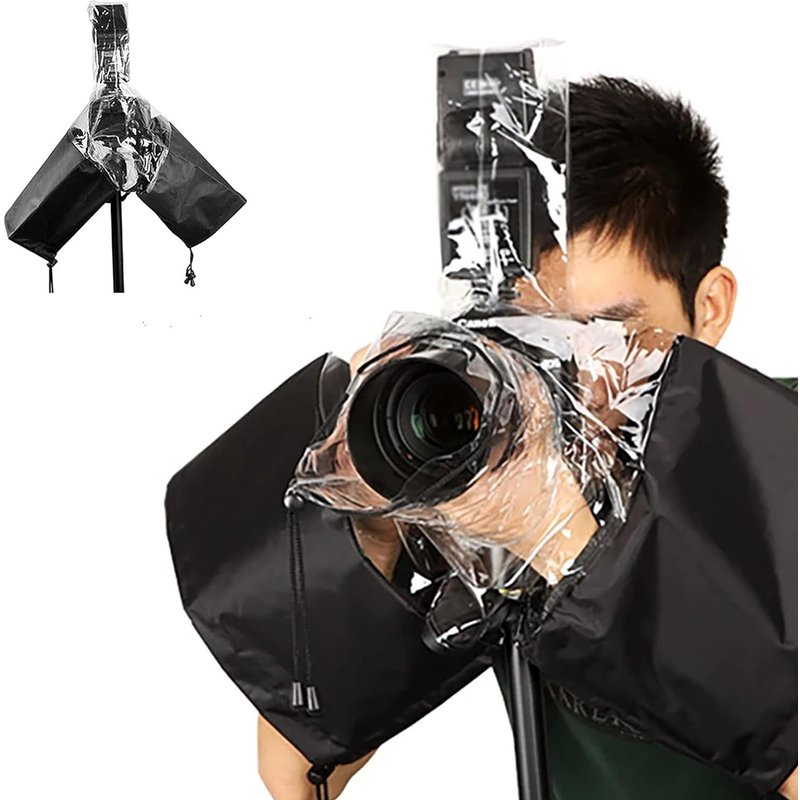 Housse De Pluie Pour Appareil Photo Noir Caméra Couverture Anti-Pluie, Housse De Pluie Pour Appareil Photo Housse De Pluie De Camera Peut,Protecteur Étanche Housse, Accessoires Pour Appareil Photo