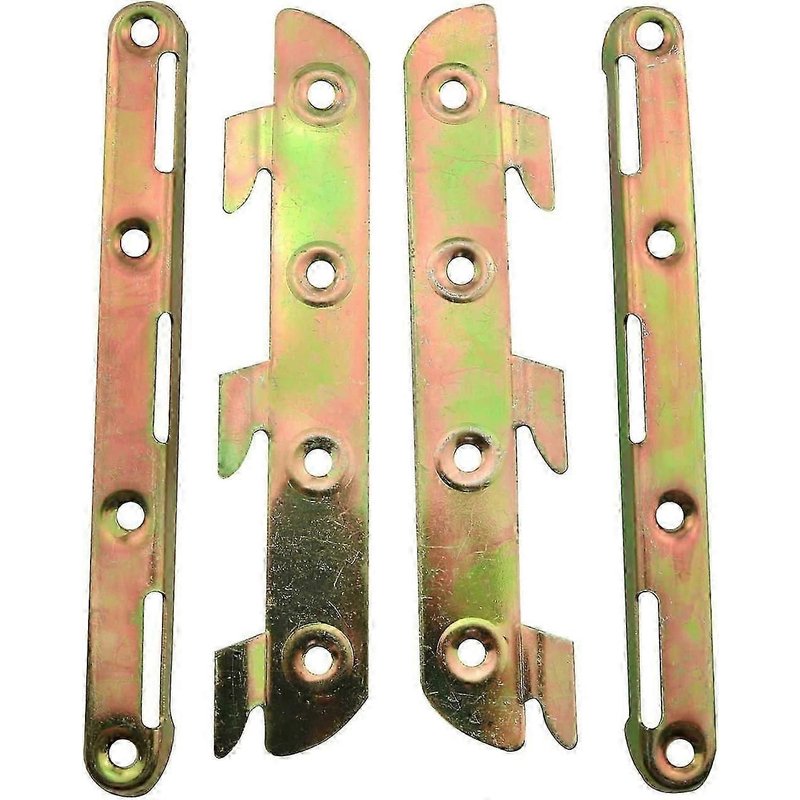 4pcs Quincaillerie Lit Charnière Connecteur 8 ""Support De Rail De Lit Pour Cadre De Lit Rail De Lit