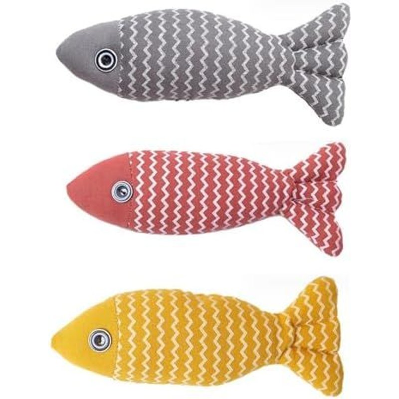 Letnerny-3 Pièces Jouet Pour Chat, Jouet Herbe A Chat, Jouet Pour Chat En Forme De Poisson, Jouant À Mâcher Nettoyage Des Dents