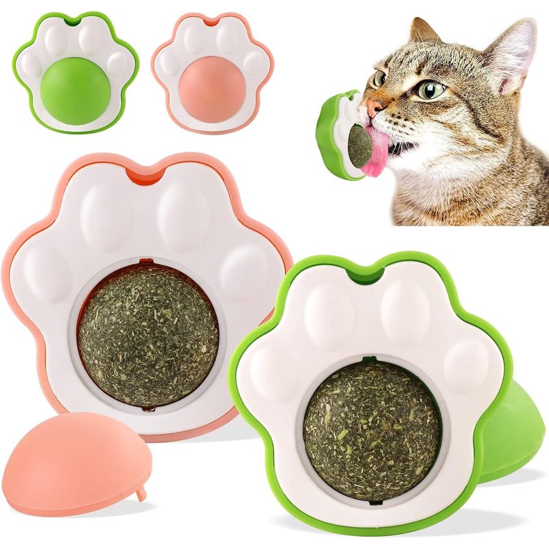 Letnerny-Herbe À Chat Boule Jouet Chat Interieur, Boule Herbe A Chat Boule D'herbe À Chat, Jouets Catnip Comestibles Pour Chats