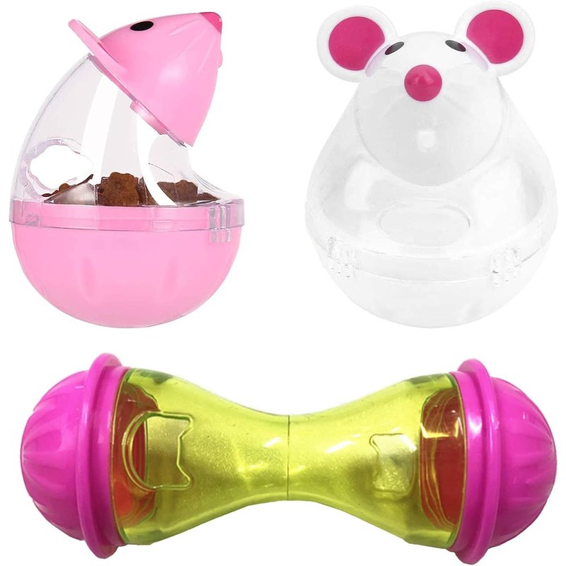 Letnerny-Lot De 3 Mangeoires Interactives Pour Chat - Balle D'entraînement Pour Améliorer Le Qi Des Chats