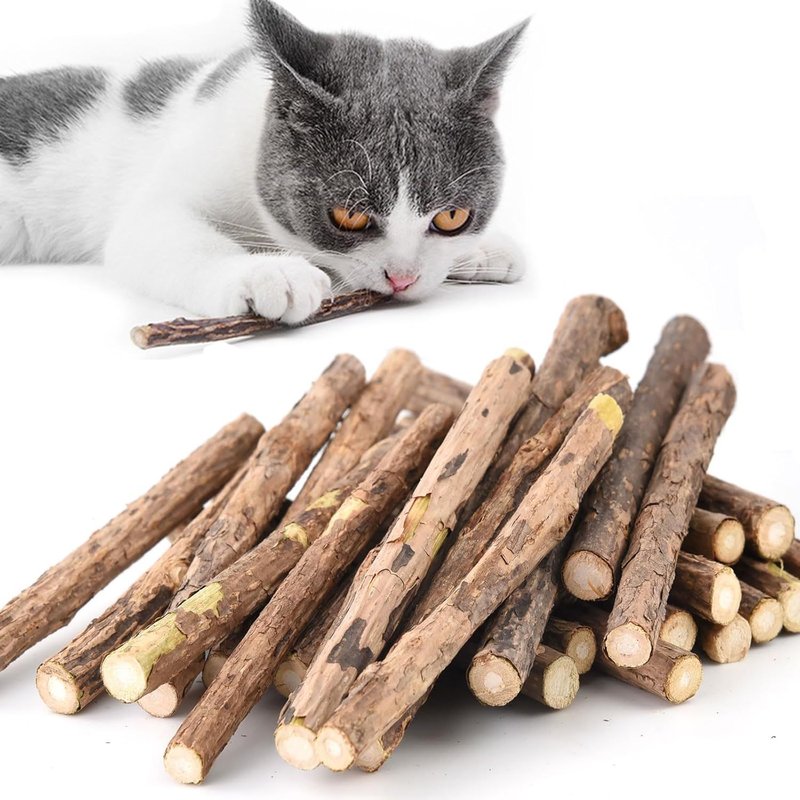 Letnerny-Lot De 30 Baton De Matatabi Pour Chat,Herbe À Chat Séchée Herbe A Chat Naturel Bâton De Matabi Macher Jouet Chats