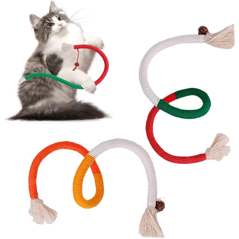 Letnerny-Jouet À L'herbe À Chat - Bâtonnets À Mâcher Matatabi Pour Chaton - Jouet En Corde Pour Dentition Et Nettoyage - 2 Pièces