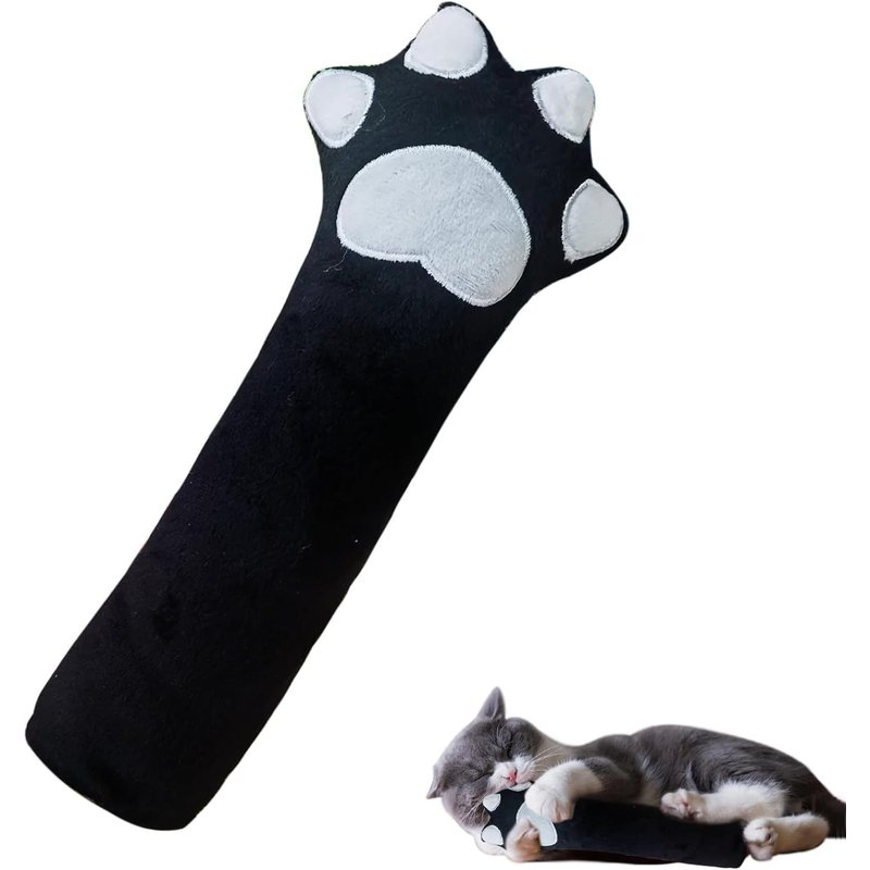 Letnerny-Jouet Pour Chat D'intérieur - Jouet En Peluche Avec Papier Froissé À L'intérieur - Jouet Interactif Moelleux En Sisal - Pour Mordre, Mâcher, Gratter - Noir
