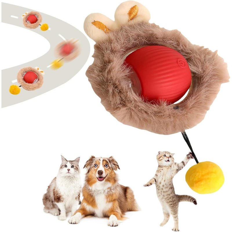 Letnerny-Jouet Interactif Pour Chat,Balle Électrique Automatique,Jouet Pour Chat,Jouet Intelligent Pour Chat,Balle De Jouets Interactifs Pour Chats D'intérieur,Balle Roulante Automatique Pour Chats E