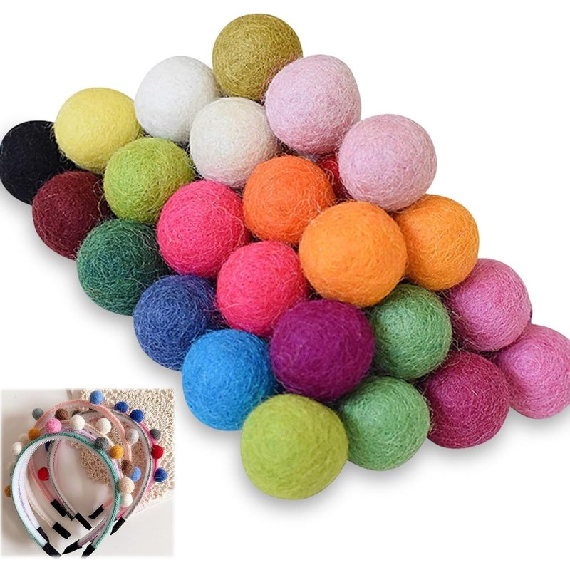 Letnerny-50 Pcs Pompons Loisirs Creatifs, 2 Cm Balle Interactive Pour Chat, Boules De Chat Douces Pompons Pour Le Bricolage, L'artisanat Créatif(Couleurs Mélangées)