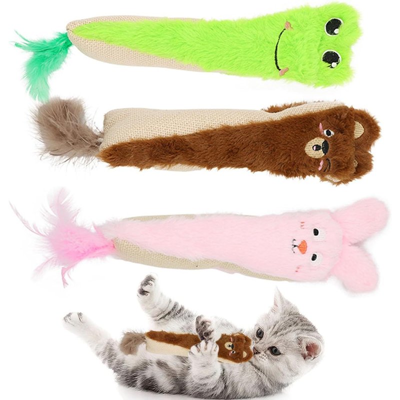 Letnerny-3 Pcs Jouets Pour Chat, Jouets À L'herbe À Chat, Jouet Chat Herbe À Chat, Jouet S Chat, Cat Toy Jouets Herbe A Chat Pour Chat À Mâcher, Nettoyage Dents, Soulage L'ennui