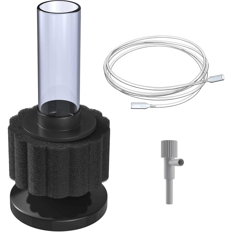 Letnerny-Filtre Éponge D'aquarium Aquarium Nano Bio Filtre À Éponge Silencieux Betta Kit De Filtre En Mousse Pour Crevettes Frites Avec Tuyau D'aération Pour Petits Aquariums Jusqu'à 12 Litres
