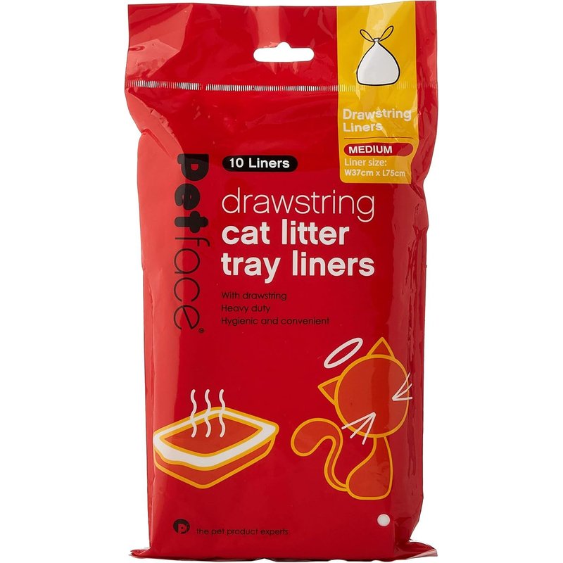 Doublure À Cordon Pour Bac À Litière Pour Chat,Taille Moyenne (Lot De 10),L'emballage Peut Varier