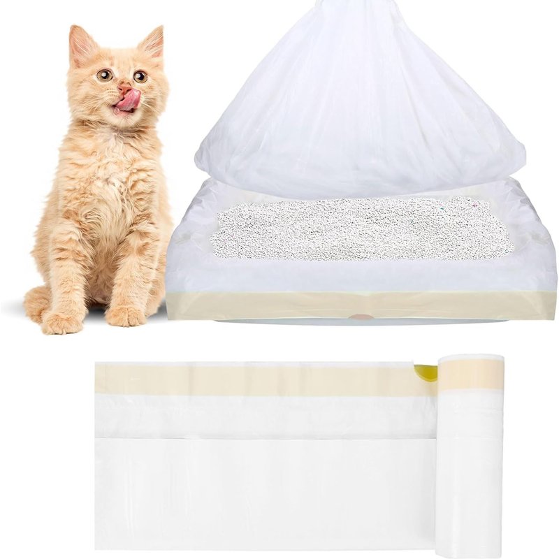 58 X 35 Cm-Lot De 20 Sacs À Litière Pour Chat-M Indéchirables-Avec Cordon De Serrage-Sacs Poubelle Extra Solides Pour Litière Pour Chat-Inserts Hygiéniques Pour Poubelle À Litière