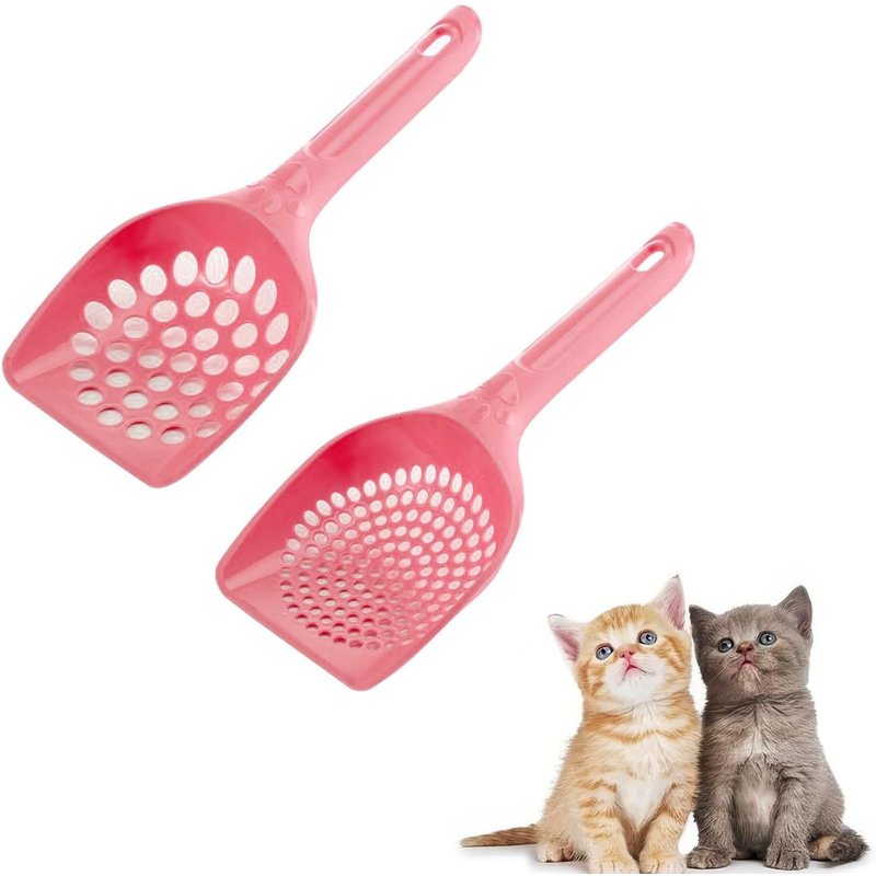 2 Pièce Pelles À Litière Pour Chat,Pelles En Plastique Pour Chat,Pelle Litiere Chat Plastique,Pelle À Litière Durable,Chat Litter Scoop,Rose,Pour Animaux