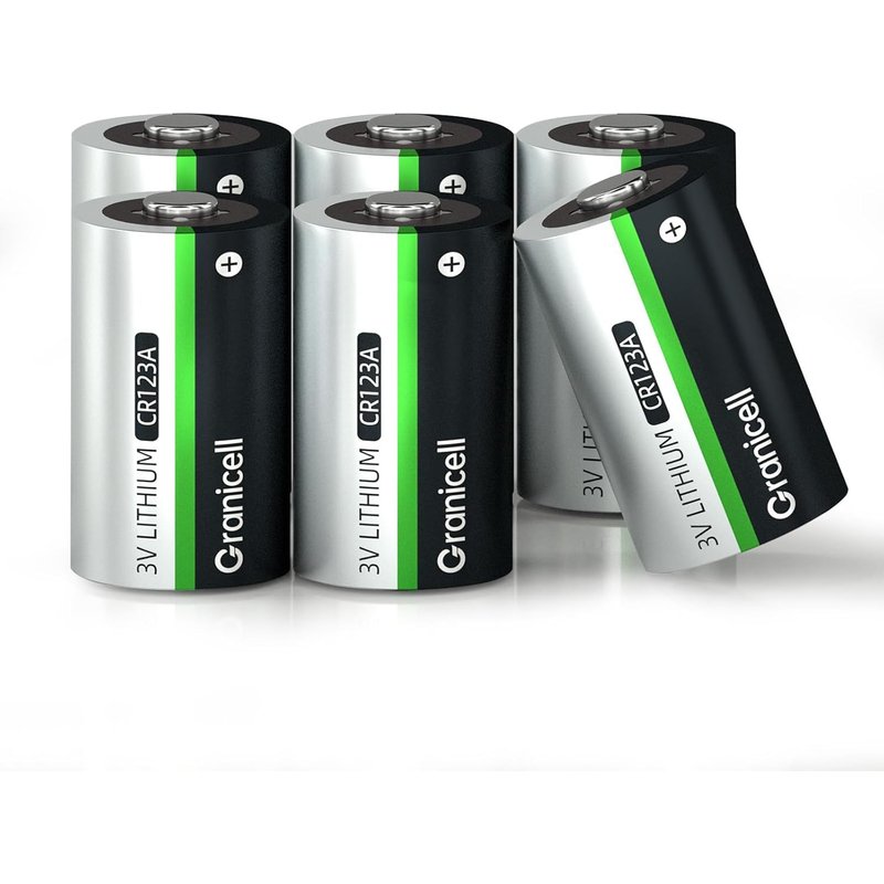 Lot de 6 piles Li-Ion CR123A 1500 mAh 3 V