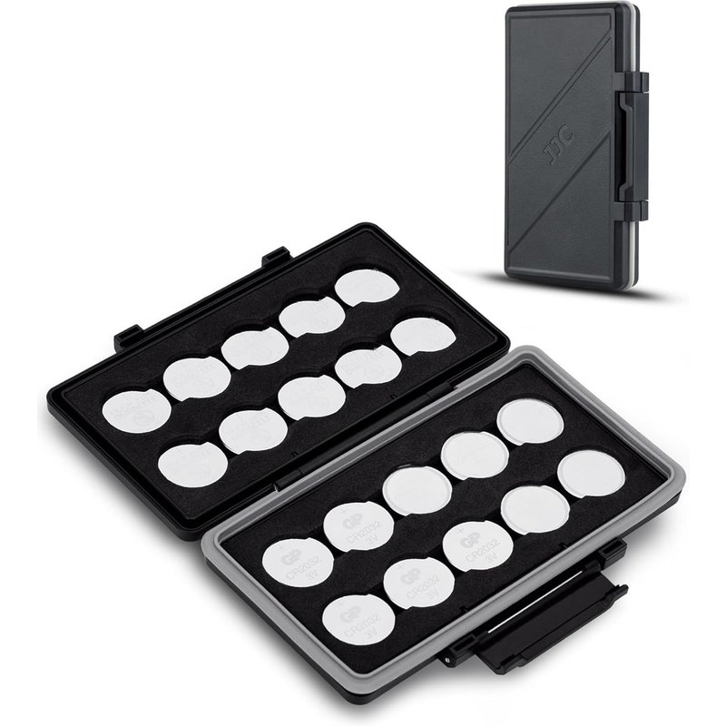 Étui de rangement pour piles 2024 pour 20 piles boutons, étanche et résistant aux chocs, étui de protection portable, coussinets internes en mousse EVA pour protéger efficacement la batterie