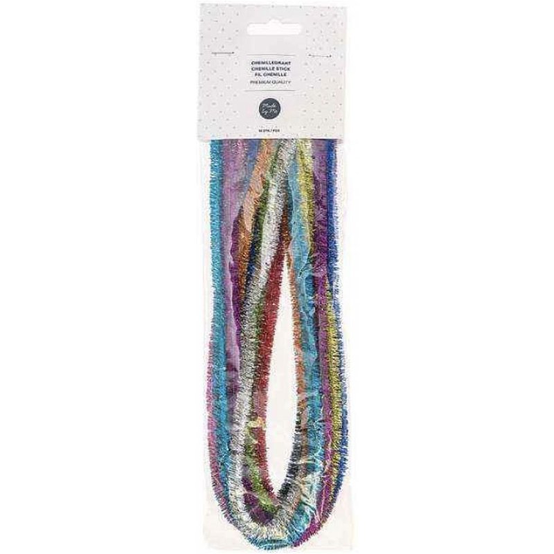 Chenille Multicolore Brillante 10x 50cm