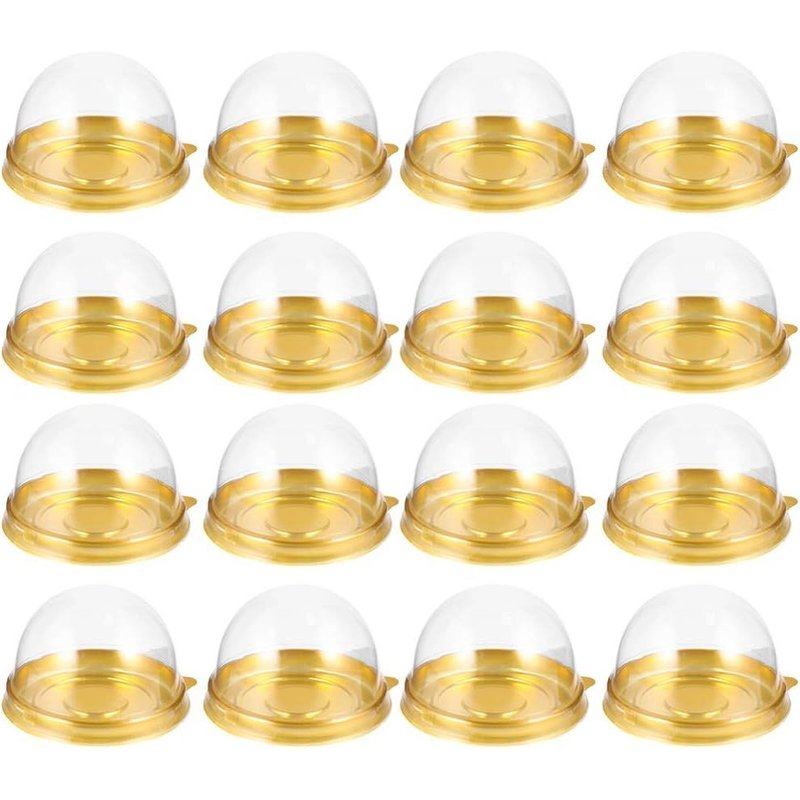 Letnerny-200 Pièces Boîtes À Dessert Mini Boîtes À Gâteaux Transparent Box À Pâtisserie Cadeau Rond Box D'emballage À Gâteau Pour La Fête De Mariage Anniversaire, 7 X 7 X 5cm