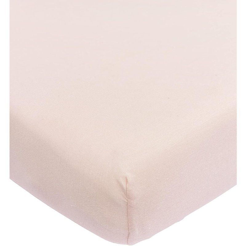 Letnerny-Baby Uni Drap De Lit (Drap De Qualité Jersey Doux, 100% Coton, Ajustement Parfait Grâce À L'élasticité Sur Tout Le Pourtour, Respirant, Taille 60 X 120 Cm), Rose Tendre