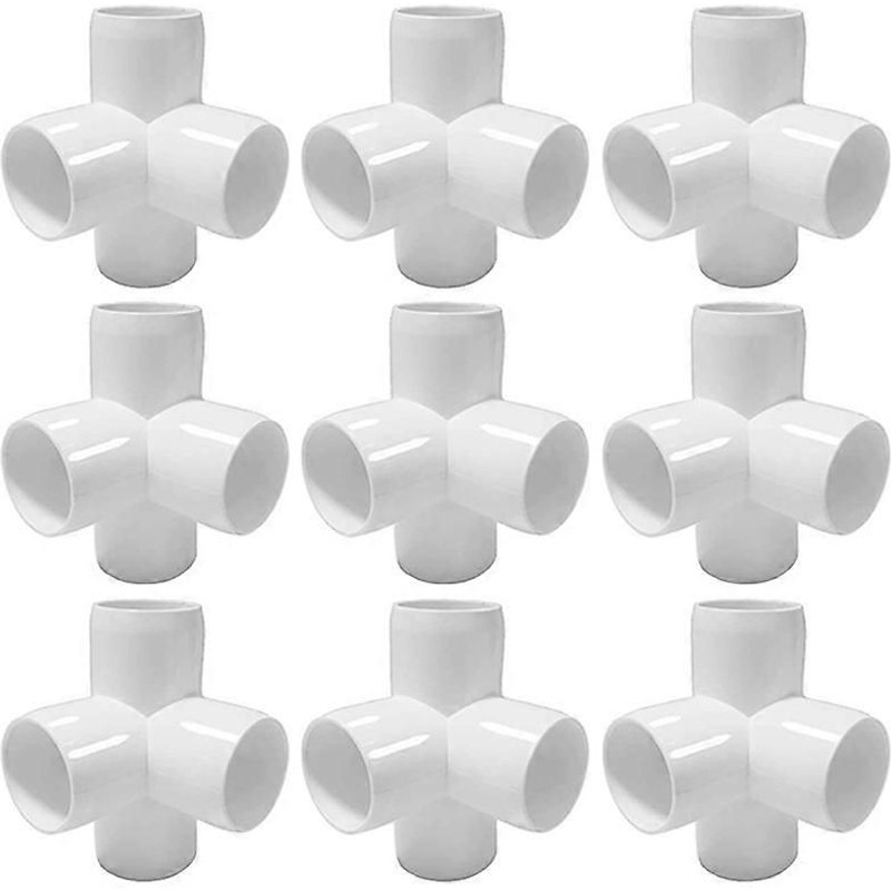 Coude De Raccord En Pvc 4 Voies 1/2 Po En T - Construire Des Meubles En Pvc Robustes - Raccords Coudés En Pvc D'un Demi-Pouce [P