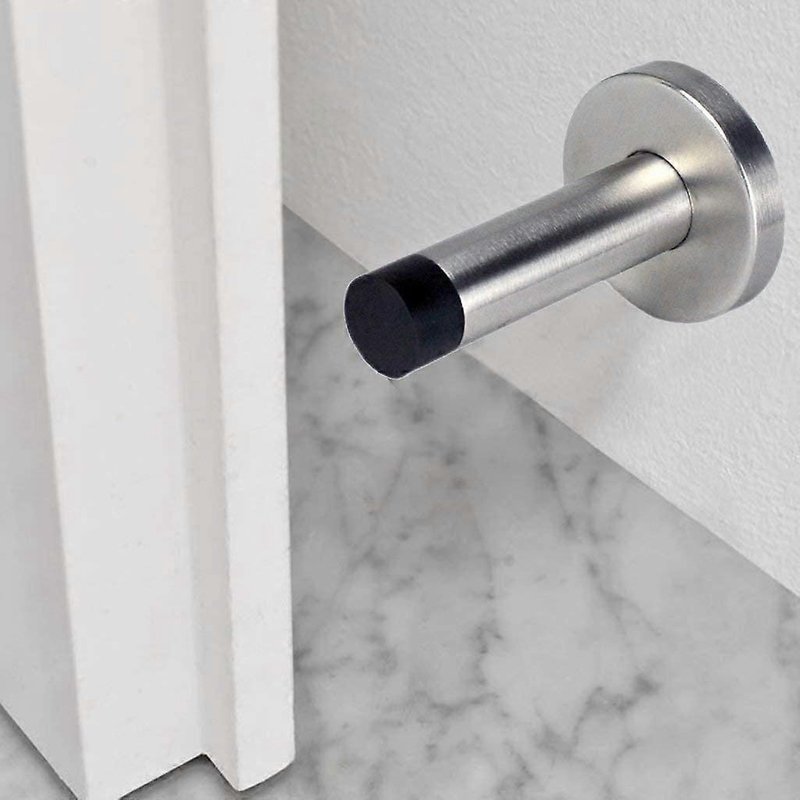 Nouveau,Approprié 2 Pcs Arrêt De Porte En Acier Inoxydable Monté Sur Adhésif,Protéger Les Meubles Des Portes Qui Claquent,Pas De Perçage
