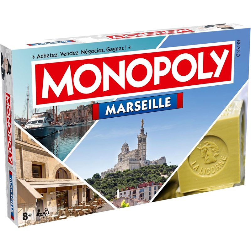 Play-Monopoly Marseille En Français-Jeu De Plateau 8+-Jeu De Société Pour 2 À 6 Joueurs-Jeux De Société Famille En Français