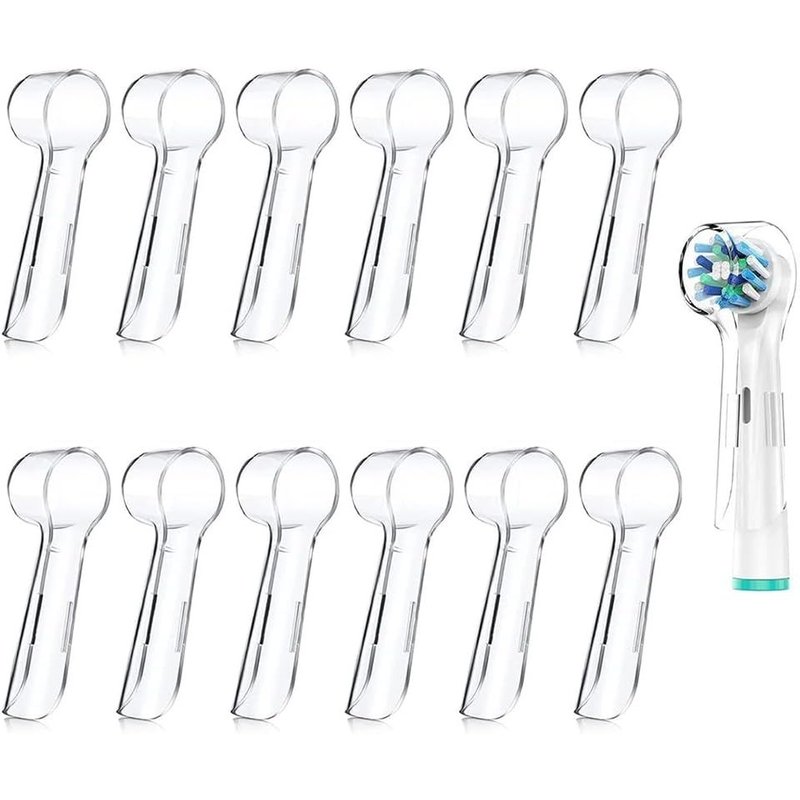 12pcs Capuchon Protection Brossette Orale B, Rangement Brossette De Rechange Pour Brosse À Dents Électrique, Pratique Pour Les Voyages Et Éloigne La Poussière Pour Une Meilleure Santé