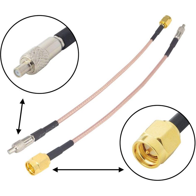 LETNERNY-2 X Câble Coaxial Sma Mâle Vers Ts9 Femelle Adaptateur Coaxial Rf Câble Sma Vers Ts9 15Cm Câble Rg316 Cavalier De Connecteur Droit Câble D'Extension Sma À Ts9 Câble D'Antenne À Faible Perte