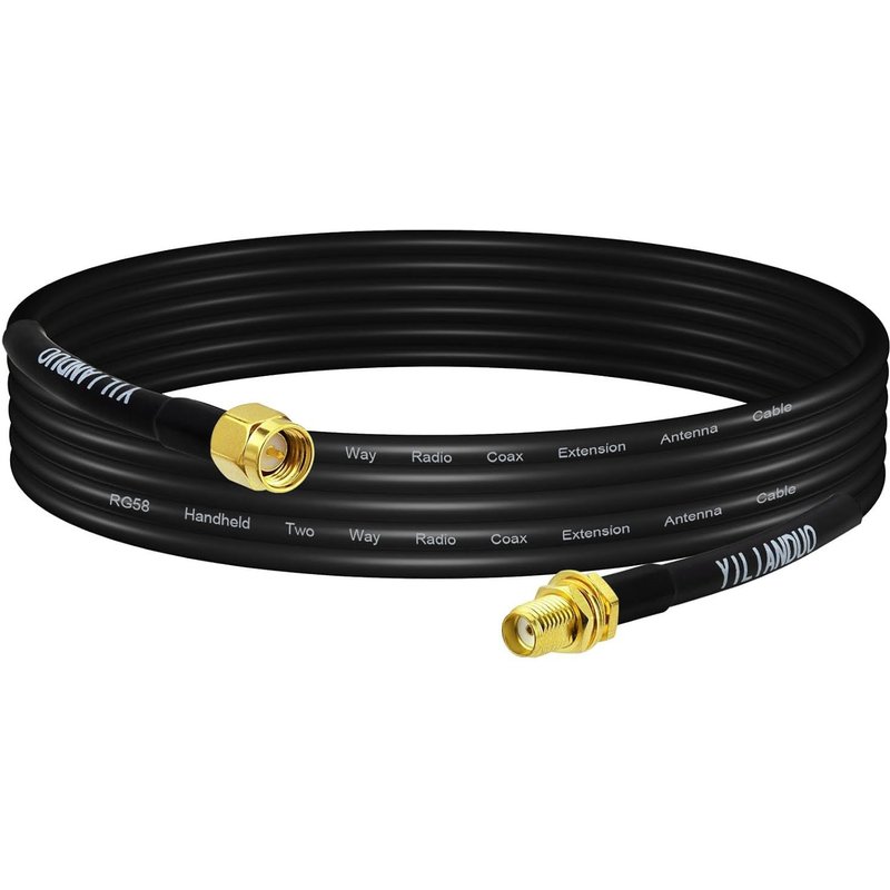 LETNERNY-Câble D'Extension Sma 5M Sma Mâle À Femelle Faible Perte Rg58 Câble Rallonge Antenne Wifi Pour Routeur Wi-Fi Caméra De Sécurité Adaptateur De Carte Réseau Sans Fil Baofeng Radio Ham