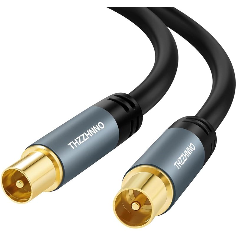 LETNERNY-Tv Antenne Rg6 Coaxiaux Câble 2M, Connecteur Mâle À Mâle Plaqué Or, Câble Coaxial Pour Tvhd, Catv, Dvb-T2 /C/S, Modem Câble, Radio, Récepteur Satellite
