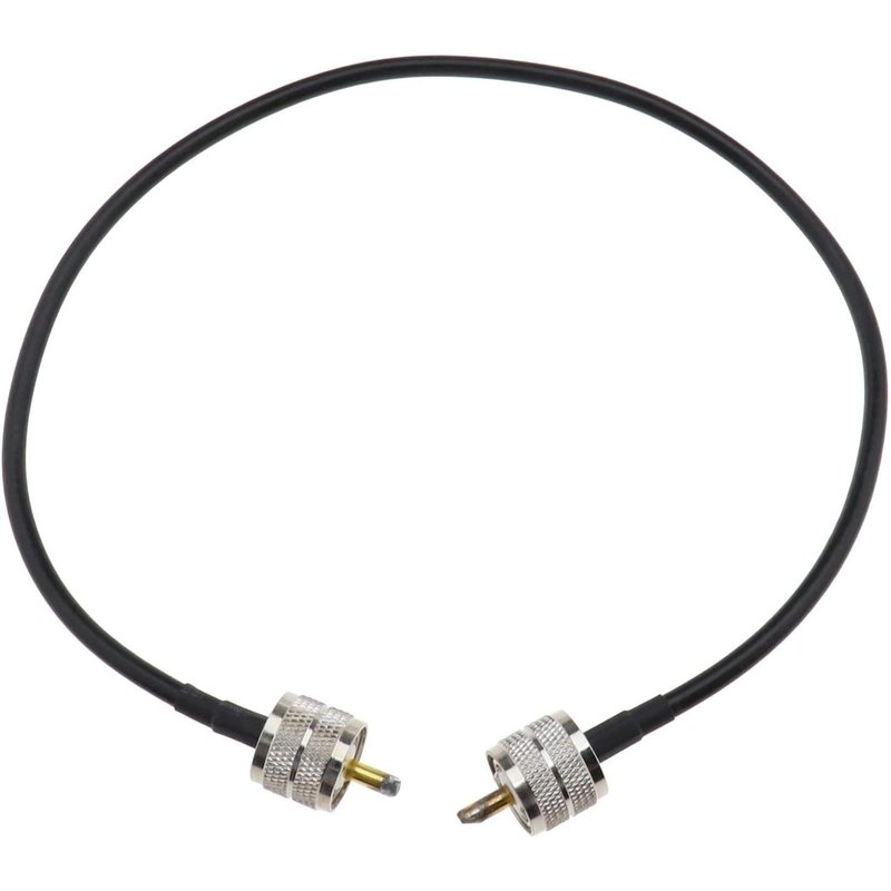 LETNERNY-Pl259 Uhf Mâle À Mâle Rg58 Cordon De Raccordement Coaxial 50 Ohms À Faible Perte 50 Cm Pour Radio Amateur Cb Pmr Dispositifs Lan Sans Fil Antenne Externe Radio Wi-Fi