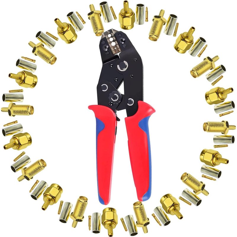 LETNERNY-Pince À Sertir Sma Et Connecteur Sma Rg174, Sertisseuse Sma, 10Pcs Sma Male Connector Et 10Pcs Connecteur Sma Femelle Pour Rg316 Rg174 Cable Coaxial
