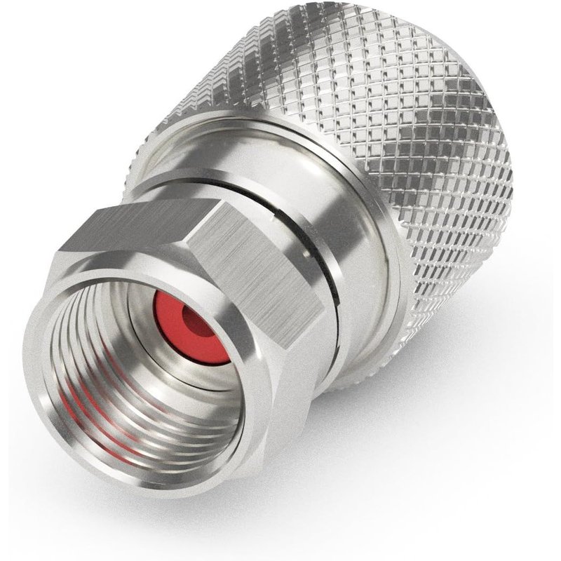 LETNERNY-Pr F Pour Câble Satellite, Câble D'Antenne, Câble Coaxial Avec ¿ 7,0-7,5 Mm, Facile À Monter Soi-Même, Chromé, Lot De 8