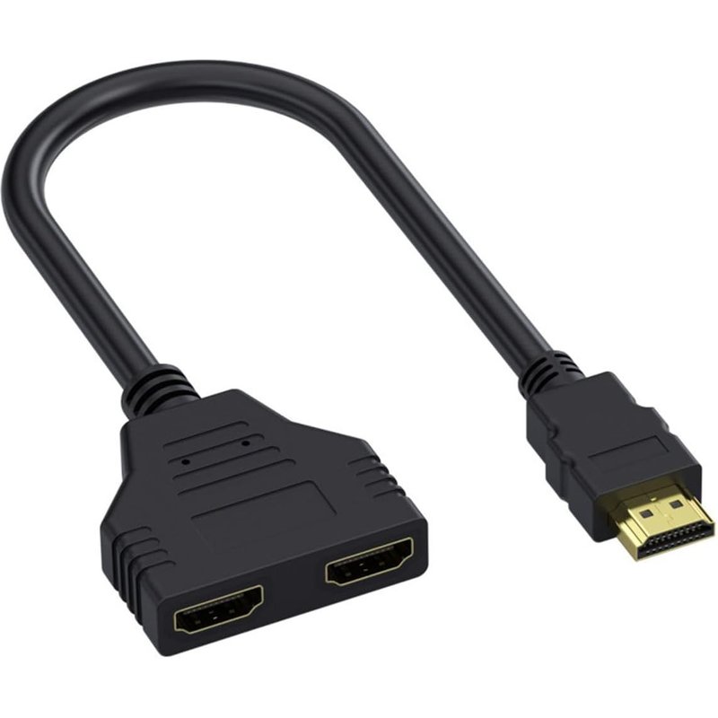 LETNERNY-Répartiteur Hdmi 1 Entrée 2 Sorties, Câble Répartiteur Hdmi 1 Entrée 2 Sorties, Câble Répartiteur Hdmi 1080P Mâle Vers Double Femelle 1 Vers 2 Voies Pour Tv, Hdmi Hd, Led, Lcd, Dvd, Plug