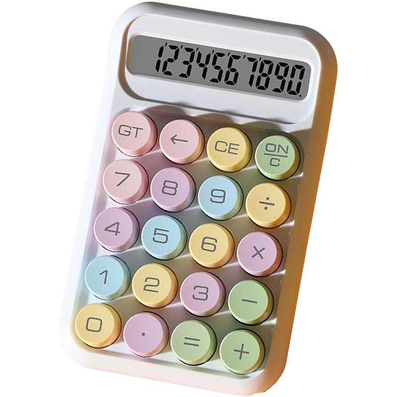 LETNERNY-Calculatrice Mécanique À Bouton-Poussoir, Écran Lcd À 10 Chiffres, Calculatrice De Base Portable, Calculatrice De Bonbons Colorés, Calculatrice De Bureau Pour Étudiant Comptable