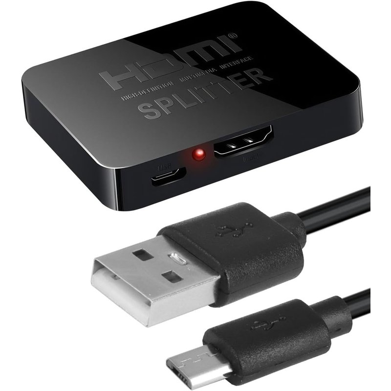 LETNERNY-Répartiteur Hdmi 4K @ 30 Hz 1 Entrée 2 Sorties, Adaptateur Double Moniteur Pour 2 Télév urs, Miroir Et Hdcp, Commutateur Bidirectionnel 4K 3D Uhd Splitter Pour Ps5, Xbox, Fire Stick, Lecteur