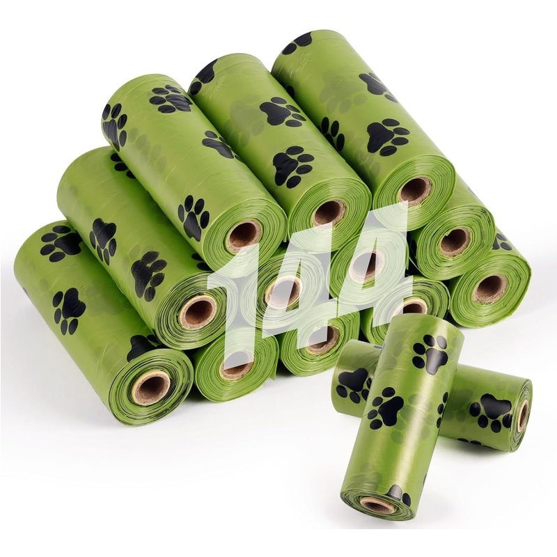 Letnerny-Sac A Crottes Chien, 144 Pcs Déplacement Sacs À Déjections Canines, Sac Chien Déjection Extra Épais, Étanche, Non Parfumés, 12 Rouleaux