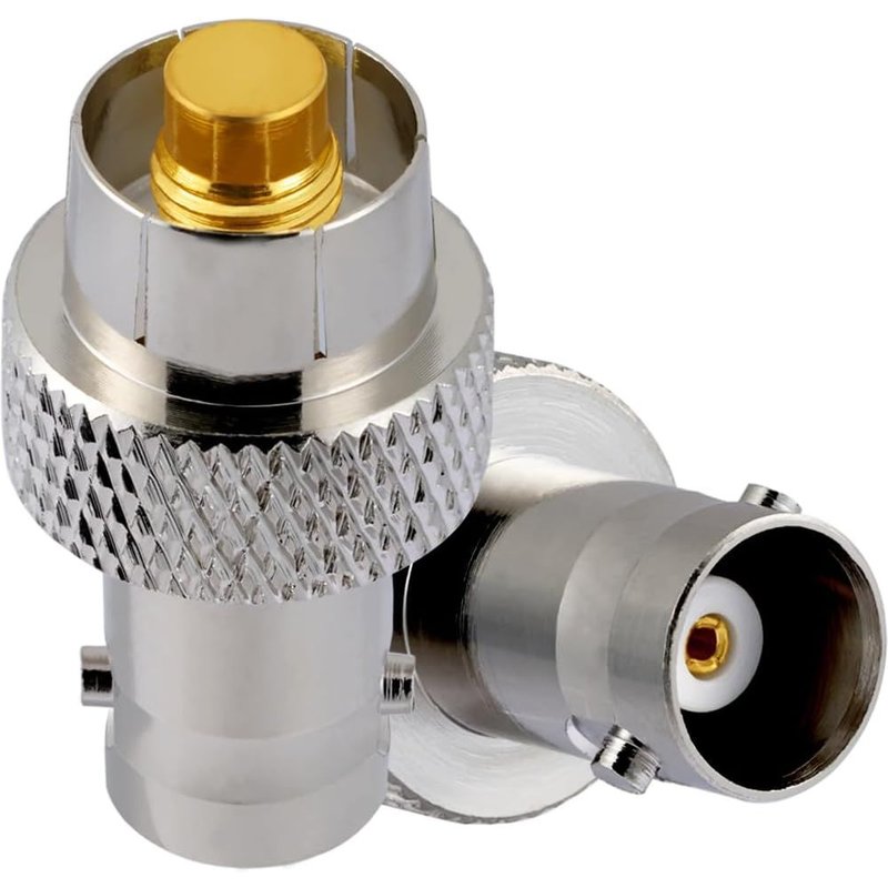 LETNERNY-Lot De 2 Adaptateurs Bnc Femelles Pour Talkie-Walkie 50 Ohm Haute Fréquence Rf Adaptateur Coaxial Pour Radio Portable Bidirectionnelle Talkie-Walkie Antenne Adaptateur Câble Coaxial