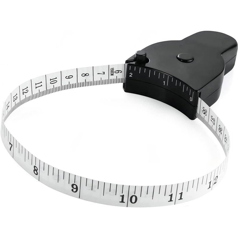 LETNERNY-Mètre À Ruban Pour Le Corps De 150 Cm - Mètre À Ruban Télescopique Automatique Et Ruban À Mesurer Rond - Goupille De Sécurité Et Retrait Par Bouton-Pression - Pour Hommes Et Femmes - Fitness