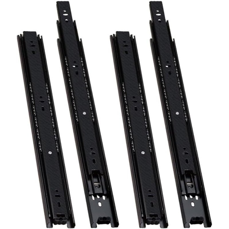 2 paires Glissière pour Tiroir à Sortie Totale,Coulisse Tiroir,Charge Max 45kg,Montage Latéral,40cm