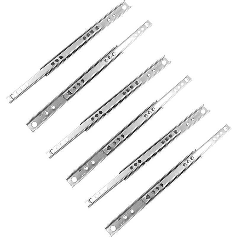 Vogueing Tool 1 paire de rails de tiroir en métal à roulement à billes pour tiroir de meubles Profondeur 246 mm