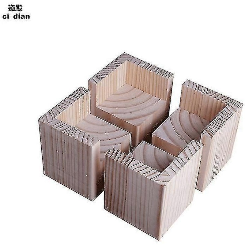 4pcs Lève-Lit Meubles Élévateur De Lit En Bois Robuste (1,97 * 1,97 Pouce)