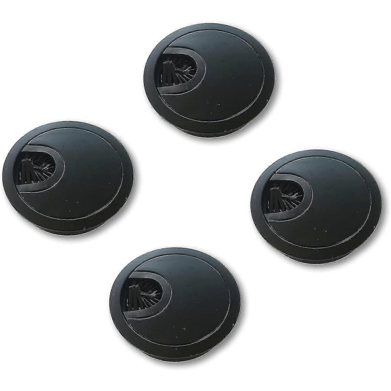 Couverture De Gestion Des Câbles Fil Rond 50mm Pour L'encastrement Sur La Table De Bureau Organisateur De Câbles Pour Meubles Noir Brushed Metal Passage De Câble Couverture De Câble Set O