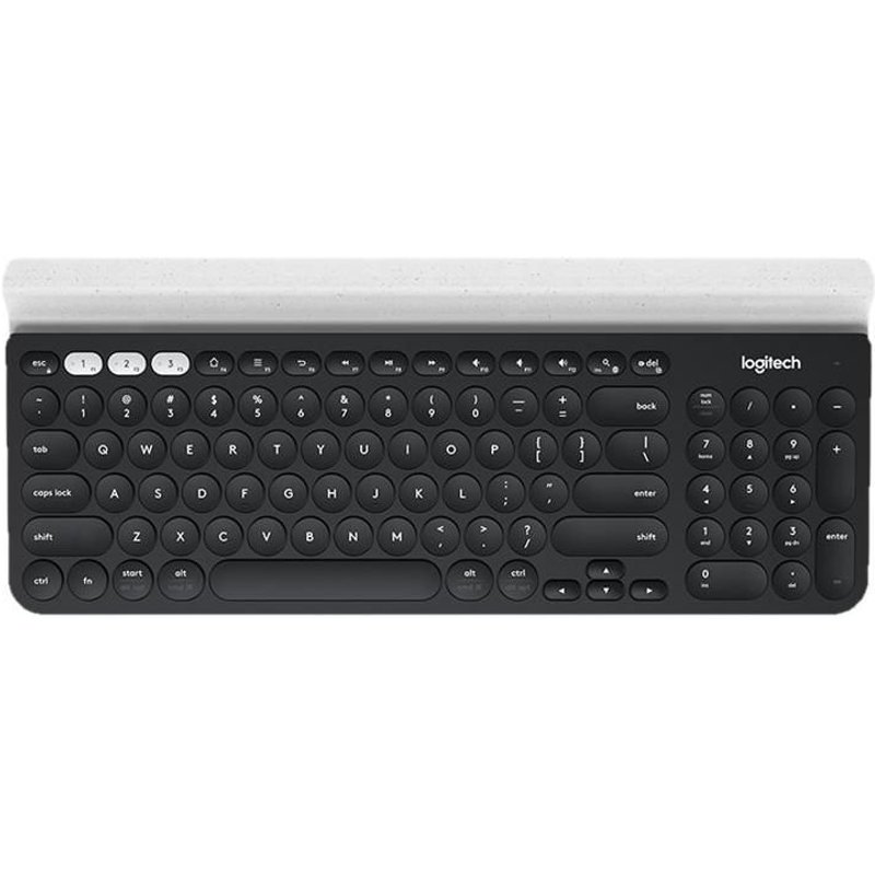 Logitech K780 Multi-Device - Clavier - sans fil - Bluetooth - Suisse - blanc