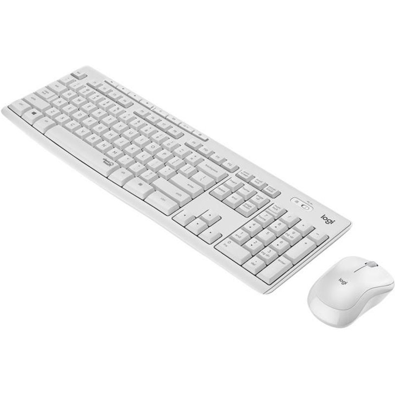 Logitech MK295 Silent - Ensemble clavier et souris - sans fil - 2.4 GHz - QWERTZ - Allemand - blanc cassé