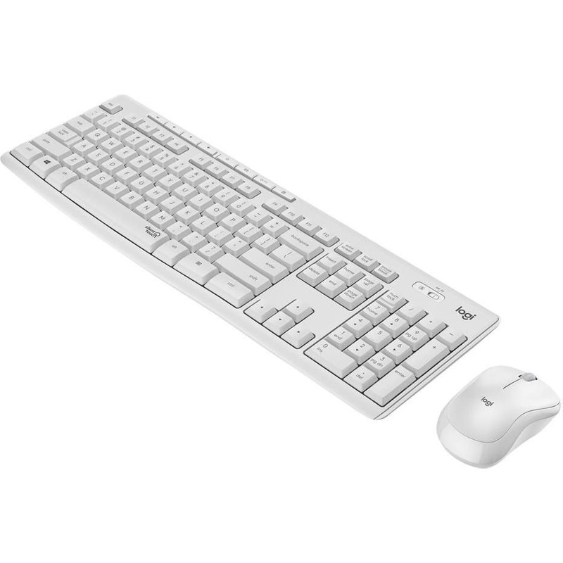Logitech MK295 Silent - Ensemble clavier et souris - sans fil - 2.4 GHz - International US - blanc cassé