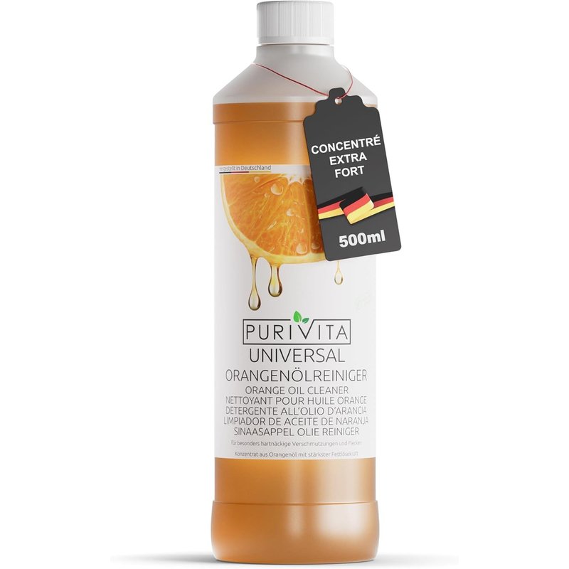 Concentré de Nettoyant à l'Huile d'Orange [500 ML - Universel Nettoyant Sol Carrelage - All Purpose Citrus Cleaner - Nettoyant Universel Efficace Sans Parfum - Nettoyant Hautement d'Orange