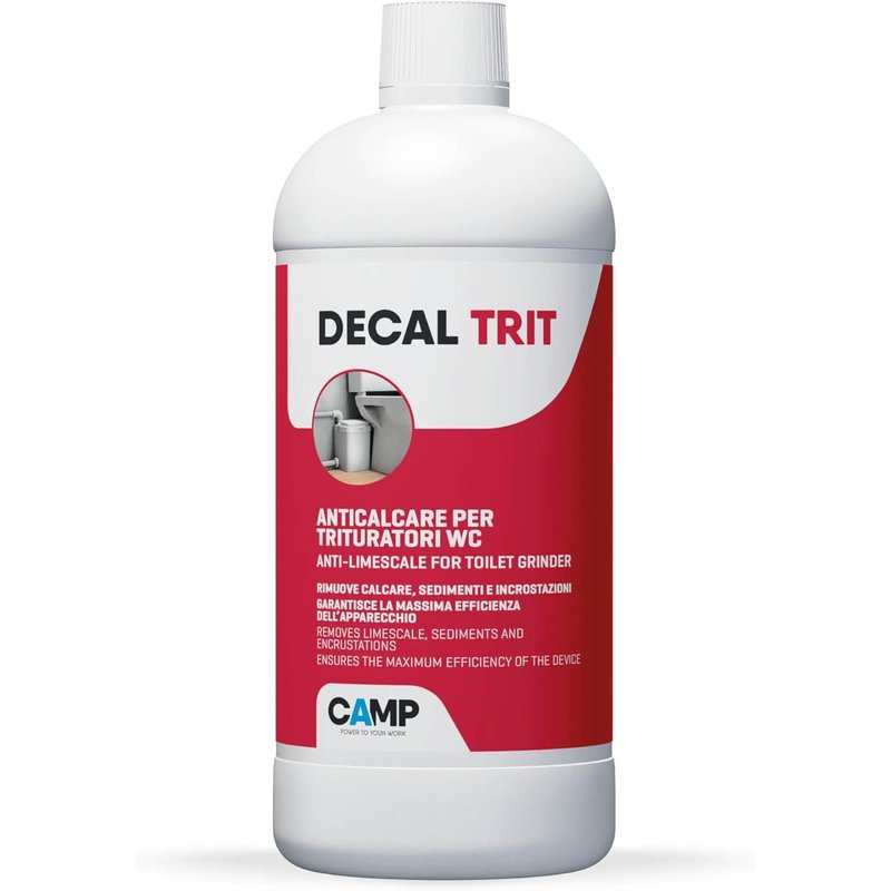 decal Trit, Détartrant Anticalcaire Professionnel Spécifique pour les Broyeurs et Drains de Toilette , 1 l