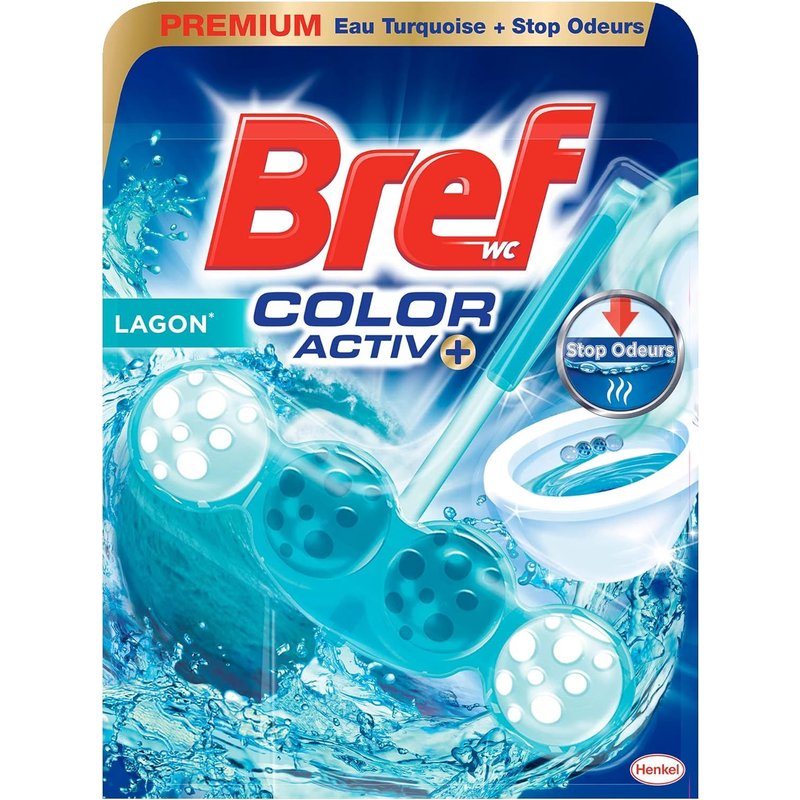 WC Color Activ+ Lagon ¿ 1 Bloc WC (50g) ¿ Produit Nettoyant WC ¿ Eau Bleue + Stop Odeurs