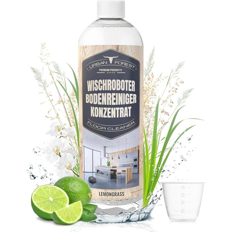 Nettoyant concentré pour sols durs - 1 l - Nettoyeur robot nettoyeur sans bandes + doseur - Citronnelle