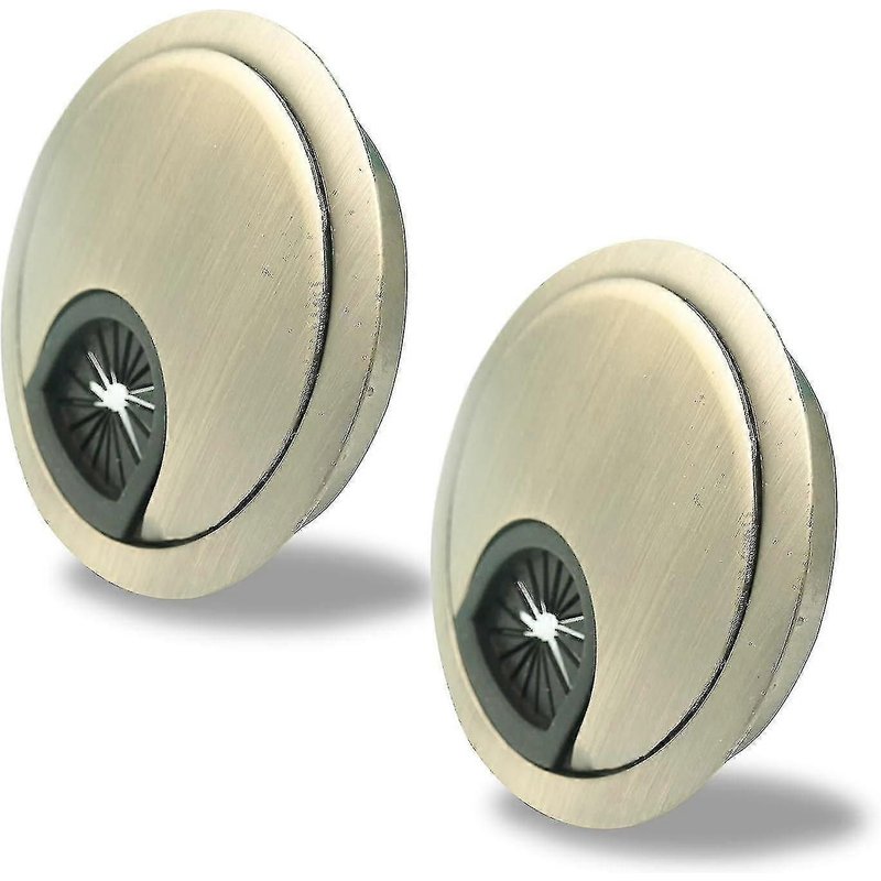 Paquet De 2 Passe-Câbles,Bureau À Passe-Câbles,Boîte À Câbles 60 Mm Pour Plans De Travail De Bureau,Bronze-Yuyu