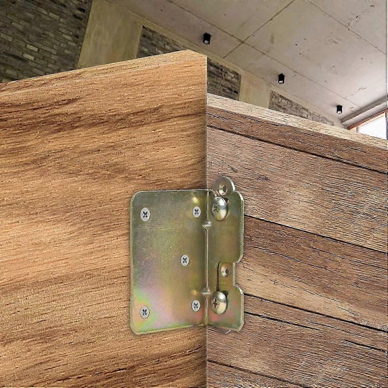 Ensemble De 4 Supports De Rail De Lit Accessoires De Rail De Lit Robustes Avec Vis Pour La Fixation Du Bois,De La Tête De Lit Et Du Repose-Pieds